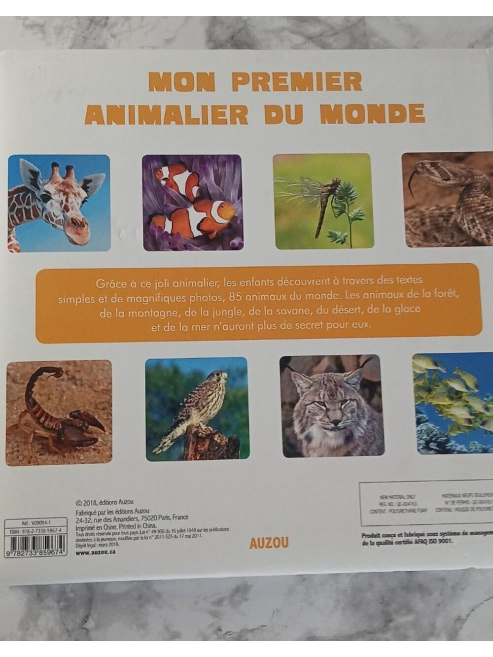 Mon Premier Animalier du Monde Auzou Livre Enfant Animaux Couverture Rigide - Picture 2 of 9